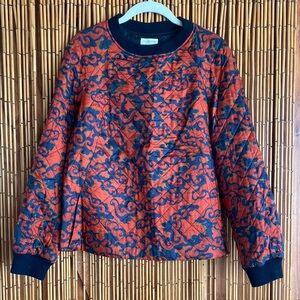 Vibrant Orange and Blue Crewneck Sweater